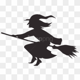 Silhouette Of A Horse Rearing, HD Png Download - witch png