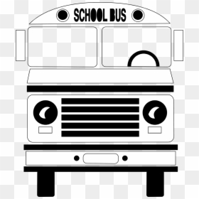 School Clipart Black And White Transparent Background, HD Png Download - school bus png