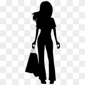 Shopping Woman Silhouette Png, Transparent Png - woman silhouette png