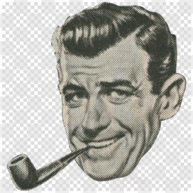 Vintage Man Smoking Pipe, HD Png Download - nose png