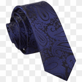 Dark Blue Paisley Tie, HD Png Download - tie png