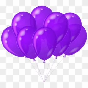 Purple Balloons Clip Art, HD Png Download - birthday balloons png