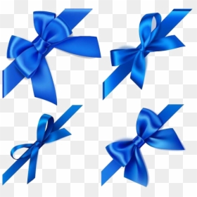 Blue Ribbon Bow Vector, HD Png Download - tie png