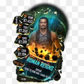 Wwe Supercard Cataclysm Cards, HD Png Download - roman reigns png