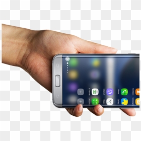 Samsung Galaxy S7 Holding, HD Png Download - mobile in hand png