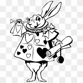 Alice In Wonderland Rabbit Vector, HD Png Download - alice in wonderland png