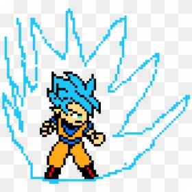 Goku Ssj Pixel Art, HD Png Download - ssgss goku png