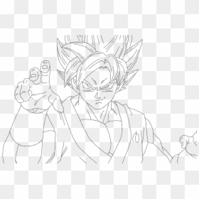 Ssgss Goku Drawings - Ssgss Goku Lineart, HD Png Download - ssgss goku png
