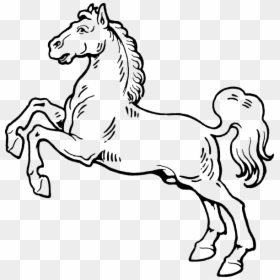 Horse In Black And White, HD Png Download - horse vector png