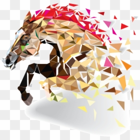Geometric Horse, HD Png Download - horse vector png