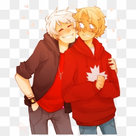 Hetalia Prussia And Canada - Hetalia Prucan, HD Png Download - hetalia png