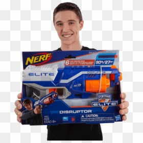 Nerf N-strike Elite Disruptor Soft Darts Gun Toy, 6 - Nerf N Strike Elite Disruptor Blaster, HD Png Download - nerf dart png