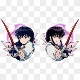 A New Double Sided Charm/keychain I’m Doing, This Time - Kikyo And Kagome Manga, HD Png Download - sesshomaru png