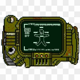 Fallout Pipboy Pixelart Template Clipart , Png Download - Fallout Pip Boy Pixel Art, Transparent Png - pipboy png