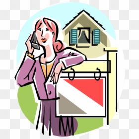 When Do You Put Up An Under Contract Sign - Realtor On Phone Clipart, HD Png Download - under contract png