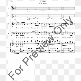 La Paloma Thumbnail - Sheet Music, HD Png Download - palomas blancas png