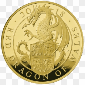 2018 1 Kg Britain Queen"s Beasts - Lion Of England Gold Coin, HD Png Download - gold dragon png