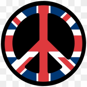 Uk Flag Png - British Flag In A Peace Sign, Transparent Png - union jack png