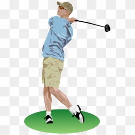 Golf Drive Clip Arts - Man Golfing Clipart, HD Png Download - drive png