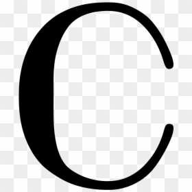 Mensural Time Signature - Letter C Clipart, HD Png Download - c.png