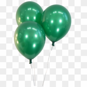 Metallic Green Balloons - Balloon, HD Png Download - up balloons png