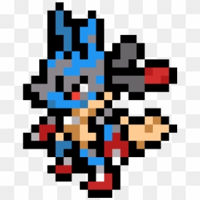 Pixel Art Pokemon Lucario, HD Png Download - mega lucario png