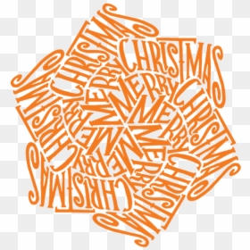 Orange Merry Christmas English - Illustration, HD Png Download - posters png