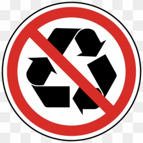 Not Recyclable Symbol Png, Transparent Png - recycle sign png