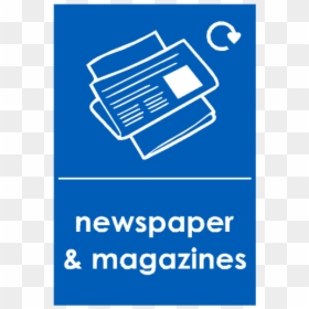 Newspaper And Magazines Waste Recycling Signs - Newspapers And Magazines Icon, HD Png Download - recycle sign png