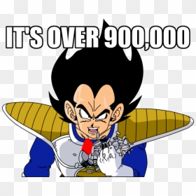 Itsover900,000 0,7 Vegeta Nappa Bulma Goku Cartoon - Bitcoin Its Over 9000, HD Png Download - nappa png