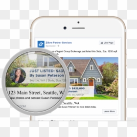 Zillow Facebook Ad, HD Png Download - just listed png
