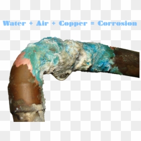 What Starts A Copper Pipe To Leak - Green Colour On Copper Pipes, HD Png Download - plumbing pipes png