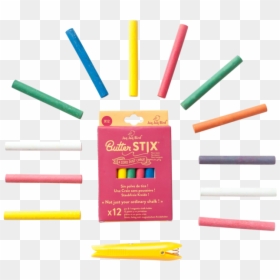 Butterstix® With Chalk Holder No Dust Chalk - Sidewalk Chalk, HD Png Download - chalk dust png