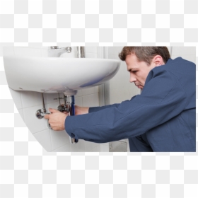 Plumber Repairing Sink Pipes - Ремонт Раковины, HD Png Download - plumbing pipes png