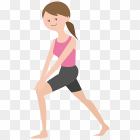 Woman Stretching Big Image - Thigh Clipart, HD Png Download - stretching png