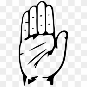 Hand Black And White Waving Hands Clipart Transparent - Indian National Congress Symbol, HD Png Download - waving hand png