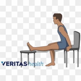 Illustration Of The Seated Hamstring Stretch - Seated Hamstring Stretch With Chair, HD Png Download - stretching png