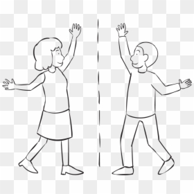 Two People Stretching With One Another As Part Of Mirror, HD Png Download - stretching png