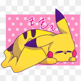 Sleepy Pikachu By Zannbie - Cartoon, HD Png Download - sleepy png