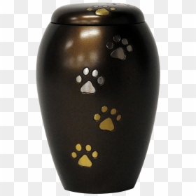 Chocolate Dog Paw Print Cremation Urn - Vase, HD Png Download - urn png