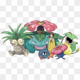 Erika Team - Blauwe Pokemon Met Bloem, HD Png Download - exeggutor png