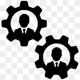 Settings Users Men Teamwork Cogs Gears - Gear With User Icon, HD Png Download - teamwork icon png