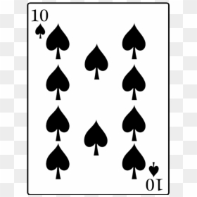 Playing Cards Free Of Spades Noc Sport Clipart Transparent - Ten Of Hearts Playing Card, HD Png Download - spades png