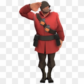 Tf2 Soldier Salute Gif , Png Download - Tf2 Sharp Chest Pain, Transparent Png - tf2 soldier png
