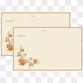 Thanksgiving Card Printables, HD Png Download - recipe card png