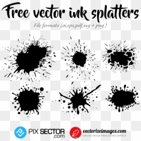 Free Vector Ink Splatter - Ink Splatter Vector Svg, HD Png Download - splatter vector png