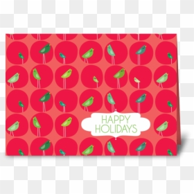 Happy Holiday Birds Greeting Card - Greeting Card, HD Png Download - holiday card png