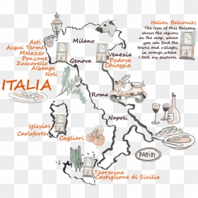 Romeo And Juliet Map, HD Png Download - italy map png