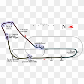 Monza Track Map, HD Png Download - italy map png