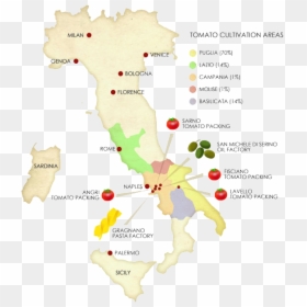 Heritage-map - Italy Food Production Map, HD Png Download - italy map png